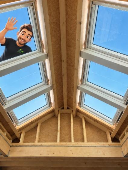 INSTALLATION DE 6 VELUX SUR UNE EXTENSION EN OSSATURE BOIS - EN COURS...
