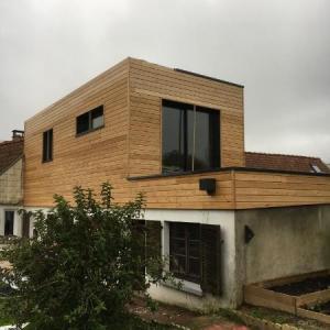 SURELEVATION D'UNE MAISON  EN OSSATURE BOIS A MAINTENAY (62870)