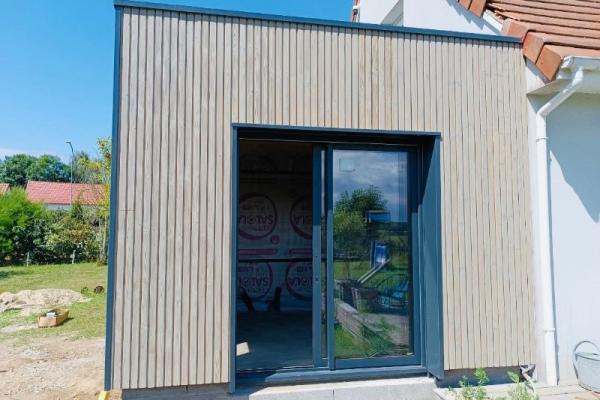 EXTENSION EN OSSATURE BOIS À WAILLY BEAUCAMP