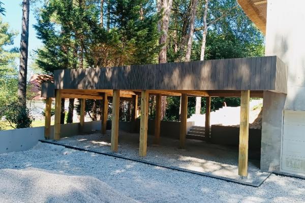 CARPORT EN OSSATURE BOIS EN COURS À HARDELOT PLAGE...