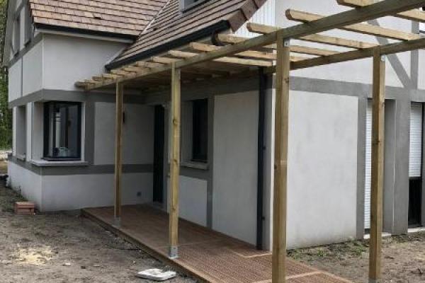 REALISATION D'UNE TERRASSE AINSI QU'UN PATIO A GROFFLIERS (62600)