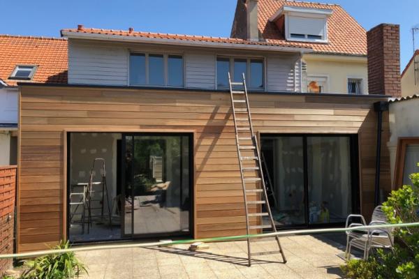 EXTENSION D'UNE MAISON EN OSSATURE BOIS A BERCK VILLE  (62600)