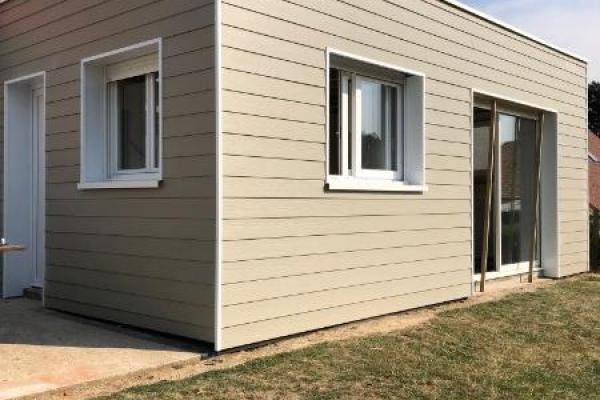 EXTENSION D'UNE MAISON EN OSSATURE BOIS DE 27m² A CAMPAGNE-LES-HESDIN  