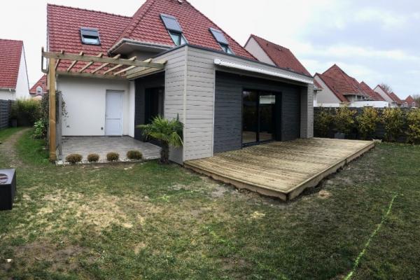 EXTENSION D'UNE MAISON EN OSSATURE BOIS A RANG-DU-FLIERS (62180)