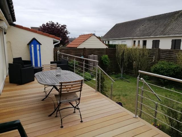 Terrasse en bois exotique sur la commune de Merlimont Plage 