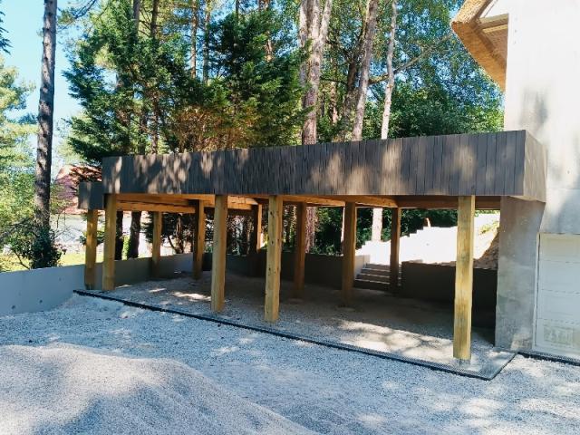 CARPORT EN OSSATURE BOIS EN COURS À HARDELOT PLAGE...