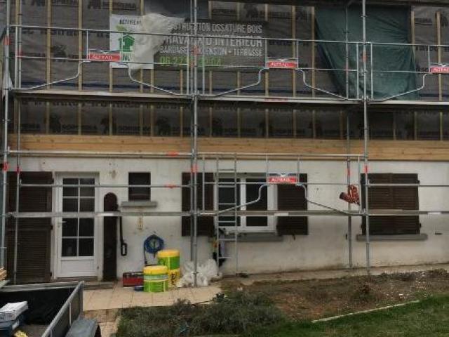 SURELEVATION D'UNE MAISON  EN OSSATURE BOIS A MAINTENAY (62870)