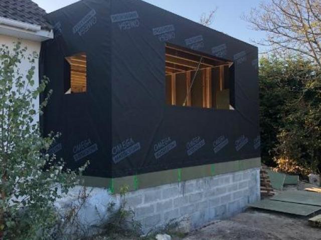 EXTENSION D'UNE MAISON EN OSSATURE BOIS DE 60 M² A RANG-DU-FLIERS (62180)