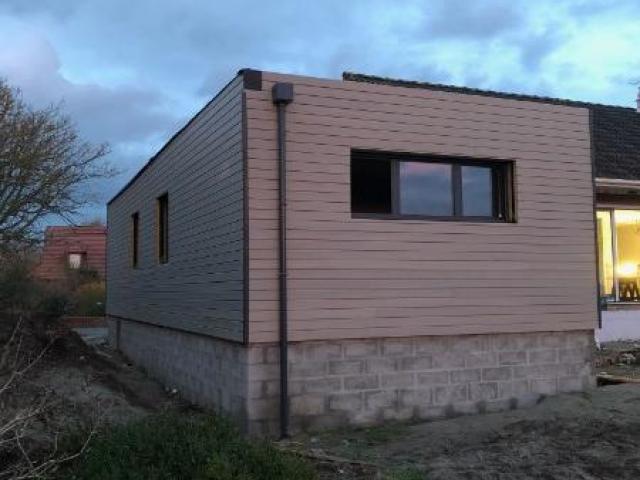 EXTENSION D'UNE MAISON EN OSSATURE BOIS DE 60 M² A RANG-DU-FLIERS (62180)